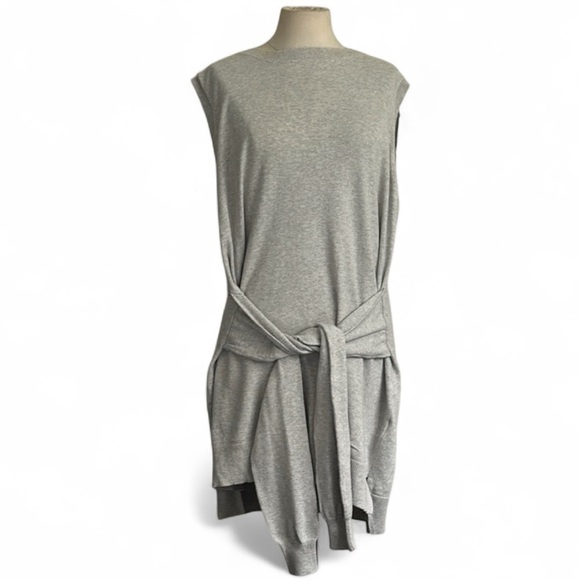 CURRENT/ELLIOTT Cotton Cashmere Mix Gray Sleeveless Sweater Dress sz Large 3 - Picture 1 of 8